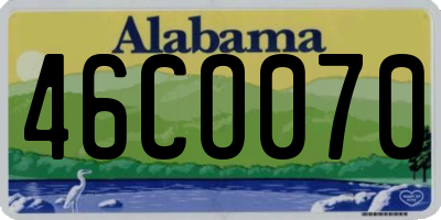AL license plate 46CO070