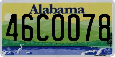 AL license plate 46CO078