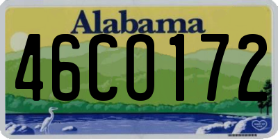 AL license plate 46CO172