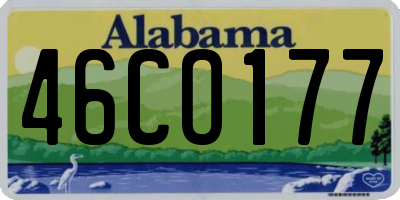 AL license plate 46CO177