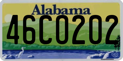 AL license plate 46CO202