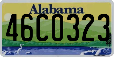 AL license plate 46CO323