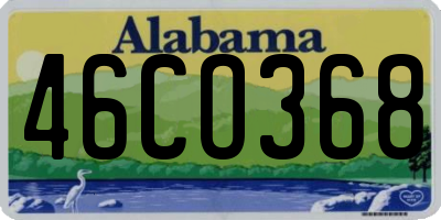 AL license plate 46CO368