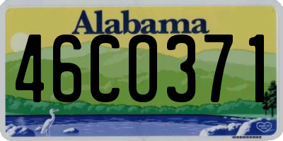 AL license plate 46CO371