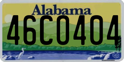 AL license plate 46CO404