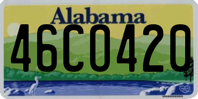AL license plate 46CO420