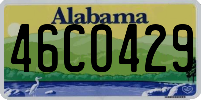 AL license plate 46CO429