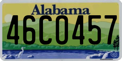 AL license plate 46CO457