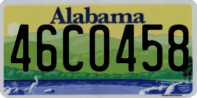 AL license plate 46CO458