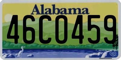 AL license plate 46CO459
