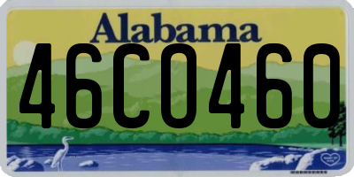 AL license plate 46CO460