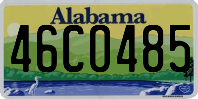 AL license plate 46CO485