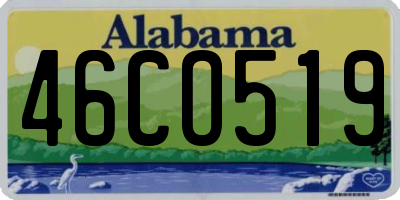 AL license plate 46CO519