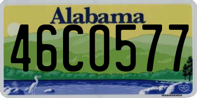 AL license plate 46CO577