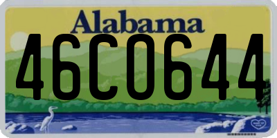AL license plate 46CO644
