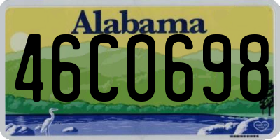 AL license plate 46CO698