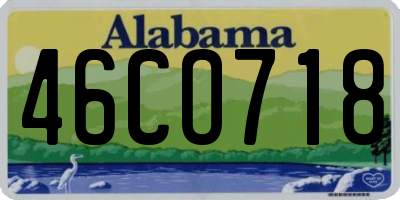 AL license plate 46CO718