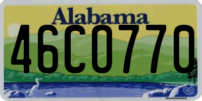 AL license plate 46CO770