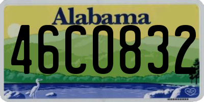 AL license plate 46CO832