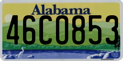 AL license plate 46CO853