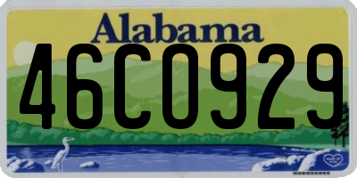 AL license plate 46CO929