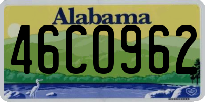 AL license plate 46CO962