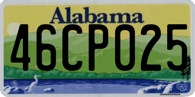 AL license plate 46CP025