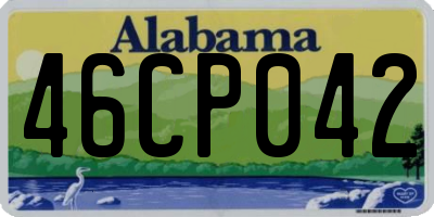 AL license plate 46CP042