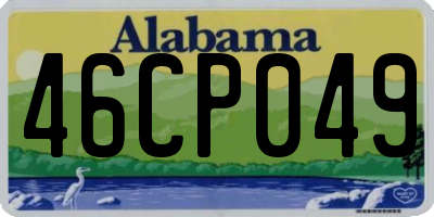 AL license plate 46CP049