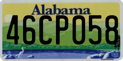AL license plate 46CP058