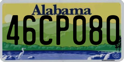 AL license plate 46CP080