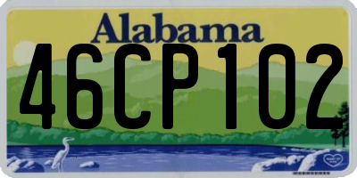 AL license plate 46CP102