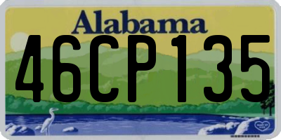 AL license plate 46CP135