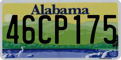 AL license plate 46CP175