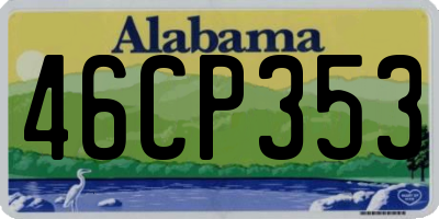 AL license plate 46CP353