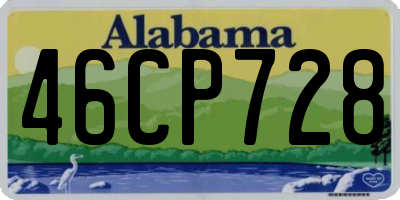 AL license plate 46CP728