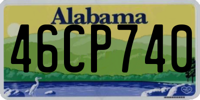 AL license plate 46CP740