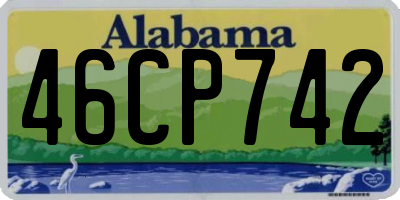 AL license plate 46CP742
