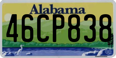 AL license plate 46CP838