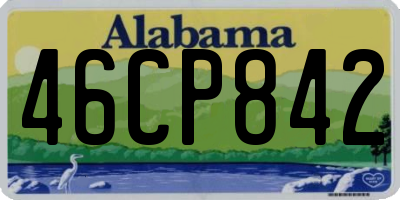 AL license plate 46CP842