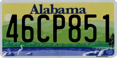 AL license plate 46CP851