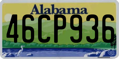 AL license plate 46CP936