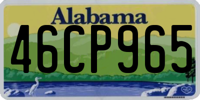 AL license plate 46CP965
