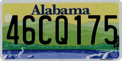 AL license plate 46CQ175