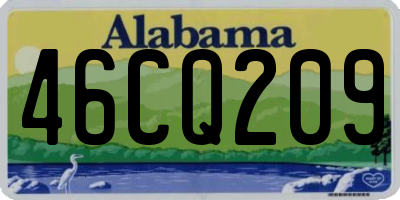 AL license plate 46CQ209