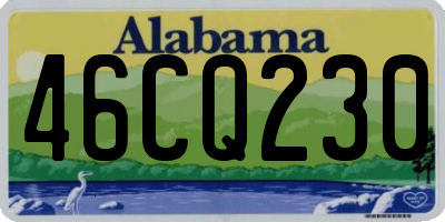 AL license plate 46CQ230