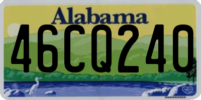AL license plate 46CQ240