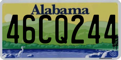AL license plate 46CQ244