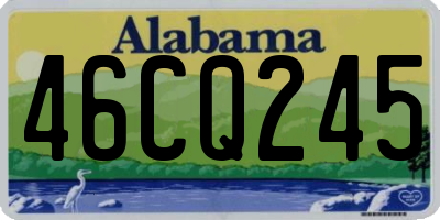 AL license plate 46CQ245