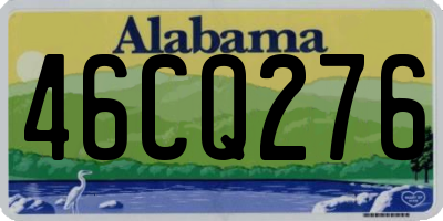 AL license plate 46CQ276